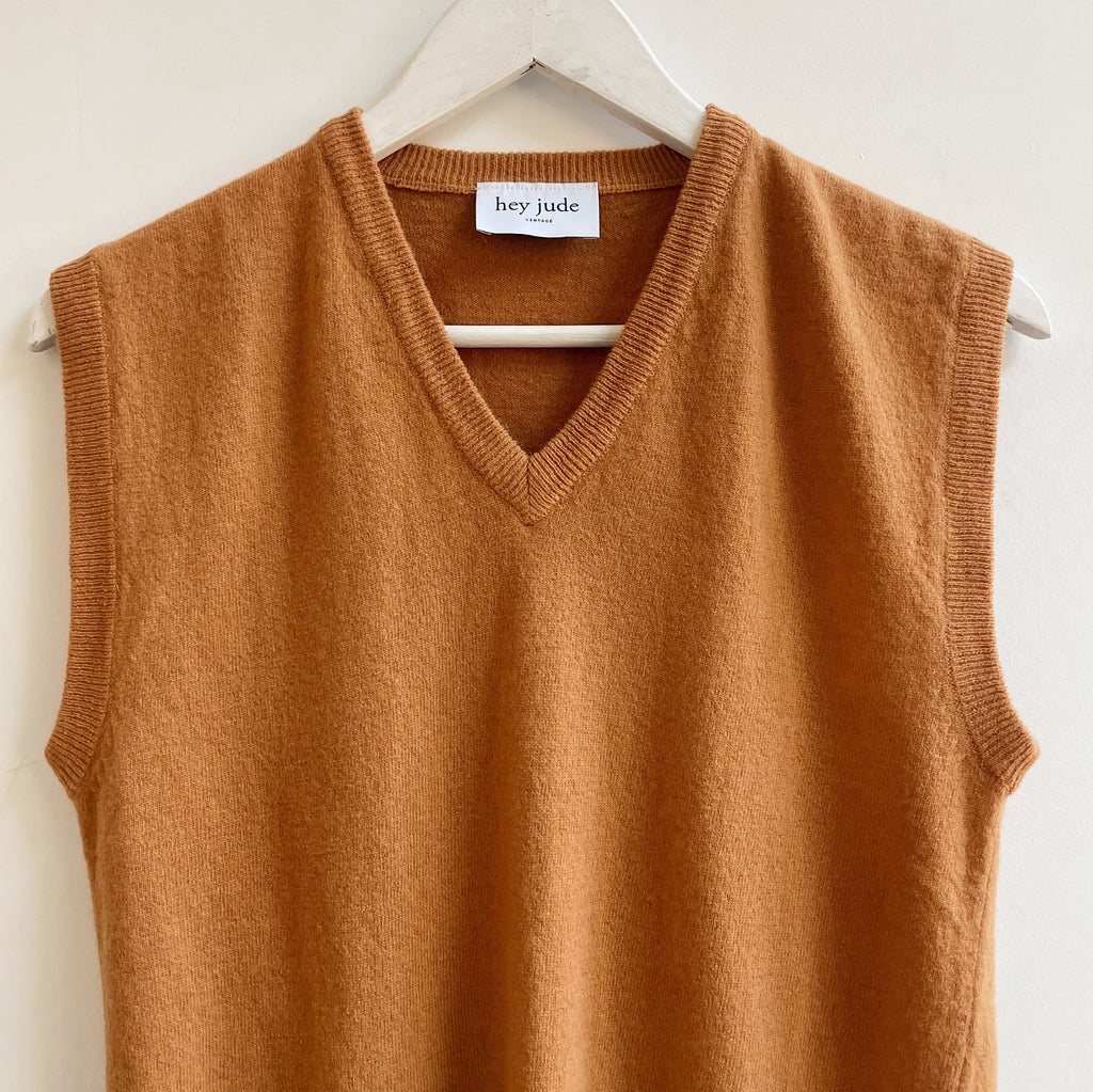 Pumpkin Wool Knit Vest