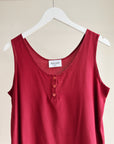 Berry Silk Button Tank - Hey Jude