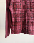 Cabernet Tarten Wool Ribbed Sleeve Jacket