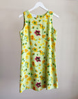 Lime Flowers + Fruit Summer Shift Dress