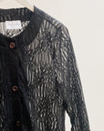 Onyx Sheer Ribbon Cardigan - Hey Jude