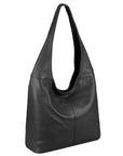 Sable Italian Leather Hobo Shoulder Bag