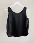 Onyx Minimalist Silk Tank