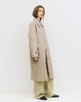 Mod Ref | Serena Pointed Collar Trench in Beige