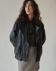 Soot Leather Moto Jacket