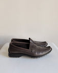 Russet Leather Embossed Loafers | Size 36