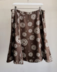 Chocolate Mod Silk Skirt