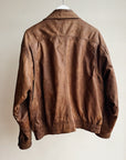 Walnut Leather Bomber Jacket