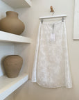 hijulez | Lace Bias Cut Skirt in Ivory