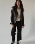 Walnut Moto Leather Jacket