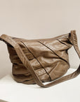 Mushroom Soft Leather Pleat Bag