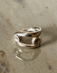 Sterling Silver Double Swirl Ring | Size 6 - Hey Jude
