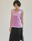 Orchid Silk V-neck Tank - Hey Jude