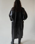 Ink Buttery Soft Leather Trench