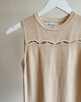 Pecan Cut Out Ribbed Tank