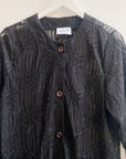 Onyx Sheer Ribbon Cardigan - Hey Jude