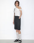 CUBIC - Slim-Fit One-Shoulder T-Shirt: White / UN - Hey Jude