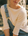 LA RELAXED | Ballet Pointelle Tee in Butter