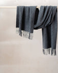 TBCo | Lambswool Oversized Scarf in Charcoal Melange