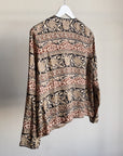 Botanical Leopard Border Print Blouse