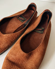 Cognac Leather Glove Style Slip Ons - Hey Jude