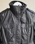Onyx Leather Utility Jacket