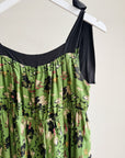 Fern Floral Silk Babydoll Dress
