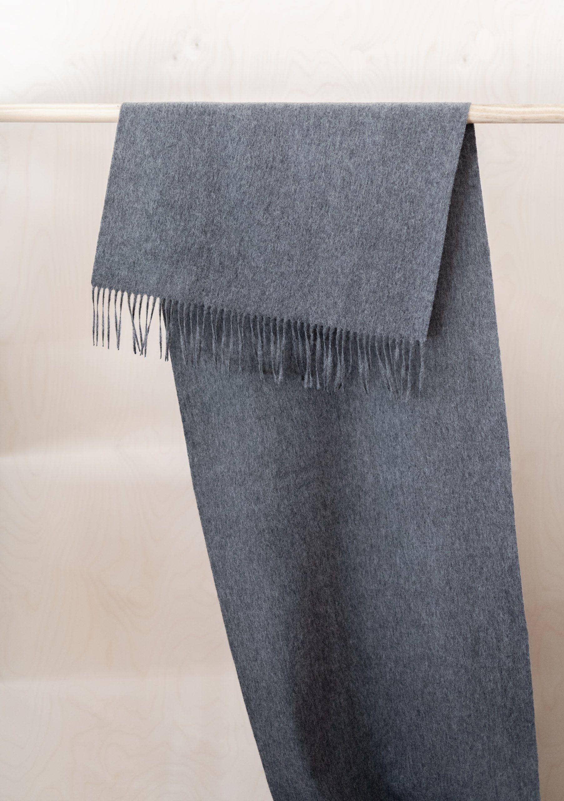TBCo | Lambswool Oversized Scarf in Charcoal Melange