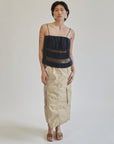 Khaki Parachute Cargo Maxi Skirt - Hey Jude