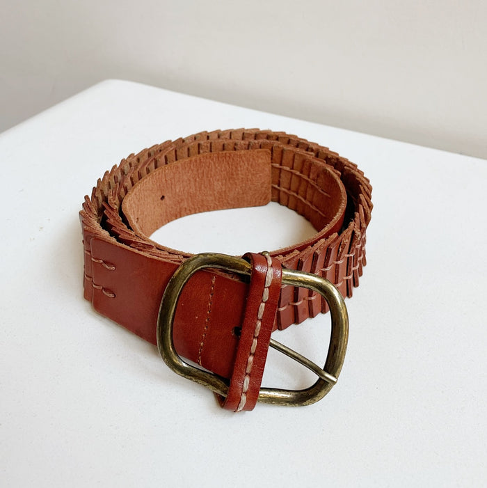Auburn Leather Layered Belt