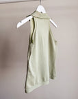 Sage Ruffle Silk Knit Top