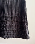 Onyx Silk + Linen Textured Dress