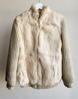 Antique Cream Fur Knit Jacket