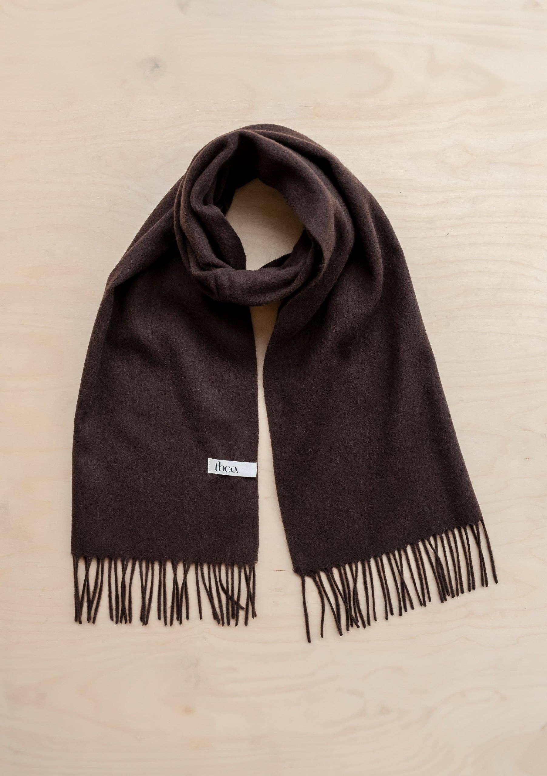 TBCo | Lambswool Oversized Scarf in Chocolate