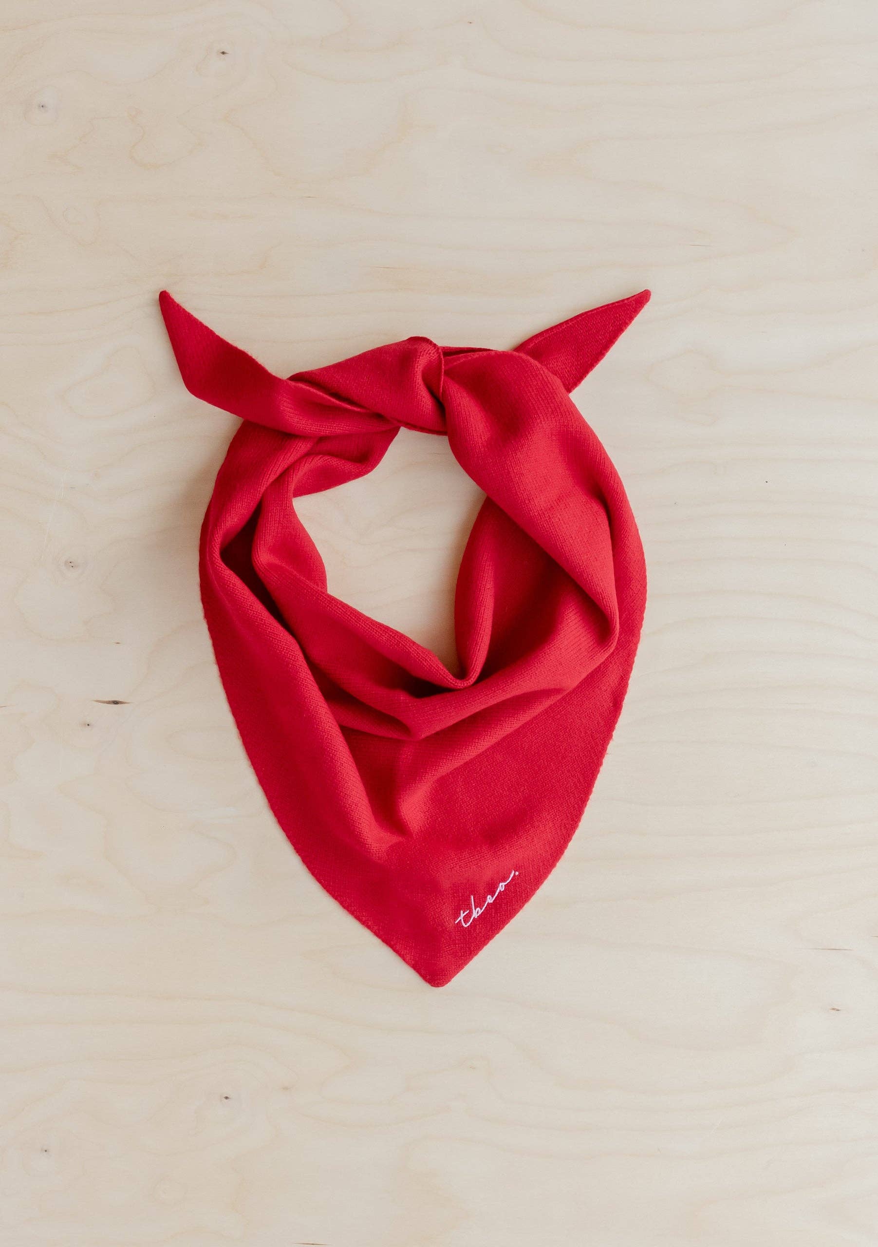 TBCo | Merino Triangle Scarf in Red