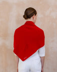 TBCo | Large Merino Triangle Scarf in Red