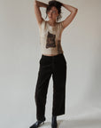 Leopard Motif Pleat Tank