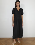 Deiji Studios | Draw Hem Dress in Black