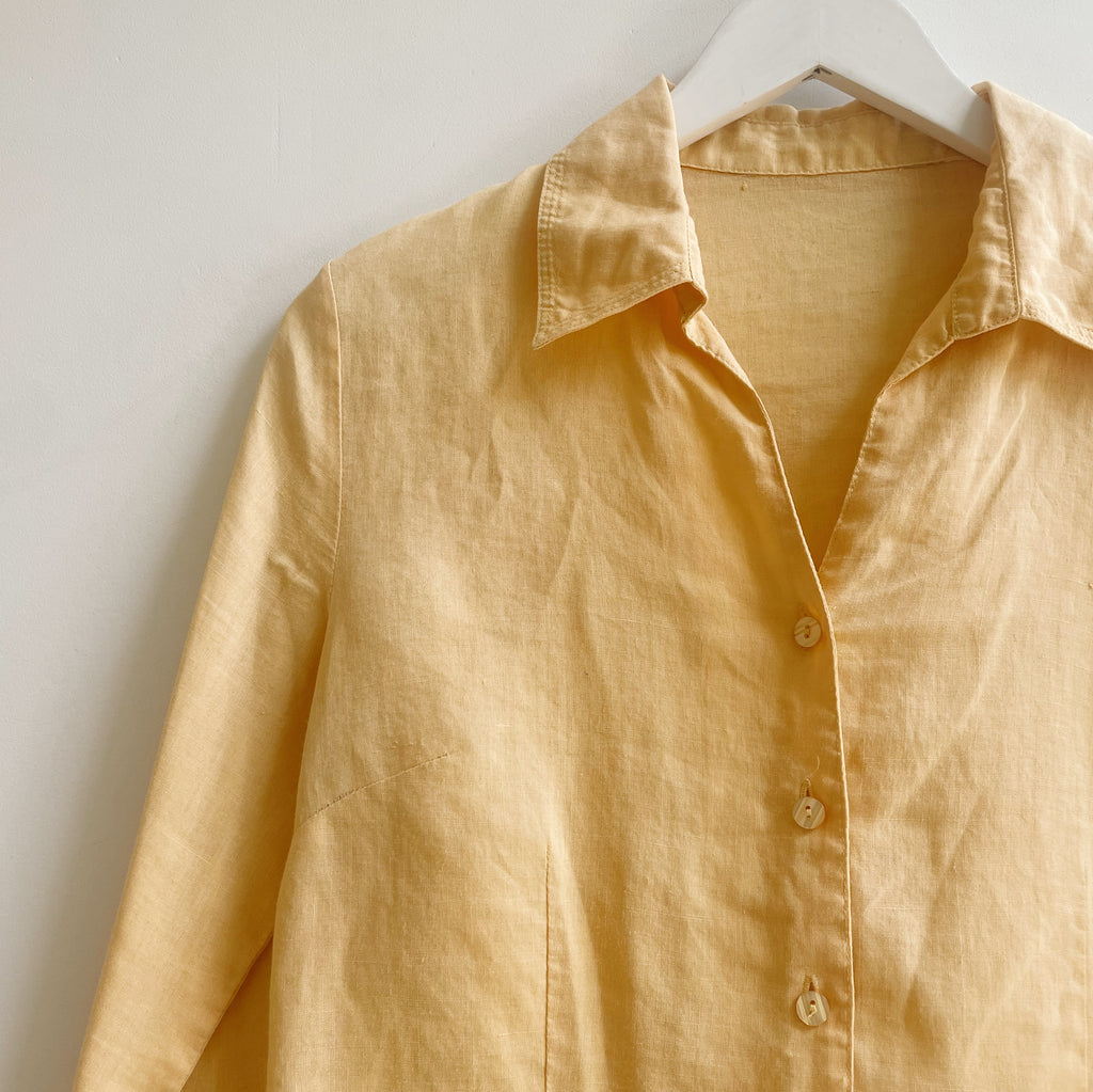 Marigold Linen Button Up