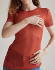 Dolce & Gabbana Crimson Stretch Knit Tee