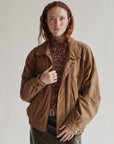 Toast Sueded Leather Bomber