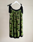 Fern Floral Silk Babydoll Dress