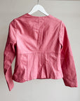 Hibiscus Half Zip Leather Jacket - Hey Jude