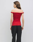 Mod Ref | Alix Twist Top in Red - Hey Jude