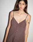 Deiji Studios | Double Seam Dress in Chocolate