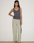 Deiji Studios | Ease Trouser in Pistachio Stripe