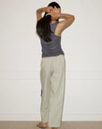 Deiji Studios | Ease Trouser in Pistachio Stripe