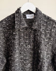 Charcoal Knit Mohair Chore Sweater