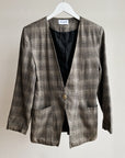 Taupe Open Textured Blazer - Hey Jude