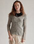 Smoke Loose Knit Mohair Sweater - Hey Jude